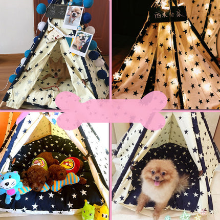 Portable Washable Pet Tent Dog Bed Cat Toy House