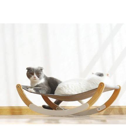 Solid Wood Cat Rocking Hammock Dual Purpose