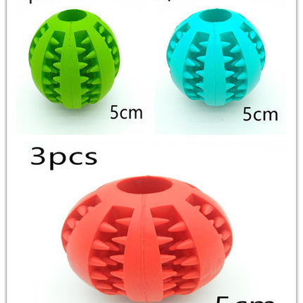 Pet Slow Feeder Dog Toy Cute Funny Rubber Dog Ball Toy