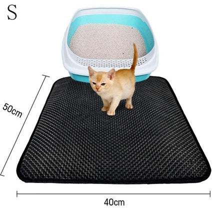 Double Layer Litter Cat Bed Pads Pet Cat Litter Mat Trapping Pets Litter Box Mat Pet Product Bed For Cats House Clean Mat