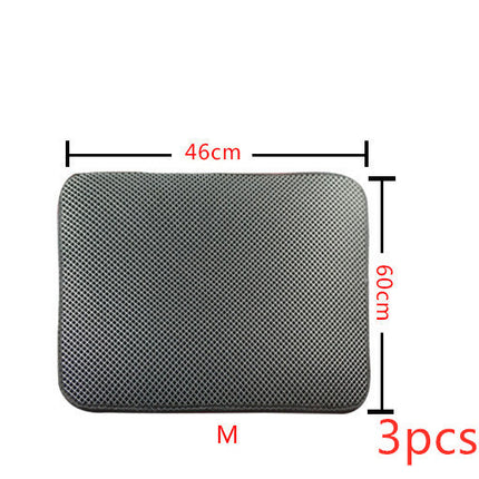 Double Layer Litter Cat Bed Pads Pet Cat Litter Mat Trapping Pets Litter Box Mat Pet Product Bed For Cats House Clean Mat