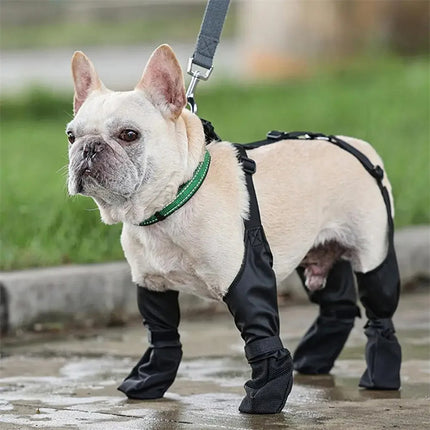 Waterproof Dog Shoes Adjustable Dog Boots Pet Breathbale Shoes For Outdoor Walking Soft French Dog Shoes Pets Paws Protector Pet Products