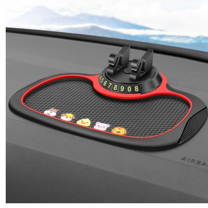 Non-Slip Car Phone Pad For 4-in-1 Car Parking Number Card Anti-Slip Mat Auto Phone Holder Sticky Anti Slide Dash Phone Mount